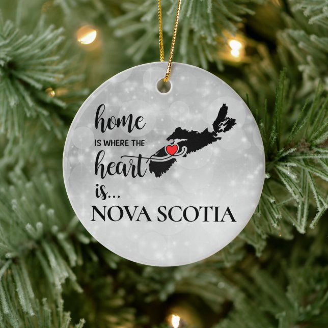 Nova Scotia home is where the heart is... Ceramic Ornament (Tree)