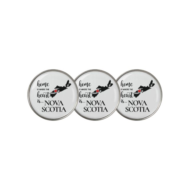 Nova Scotia home is where the heart is... Golf Ball Marker (3 Up)