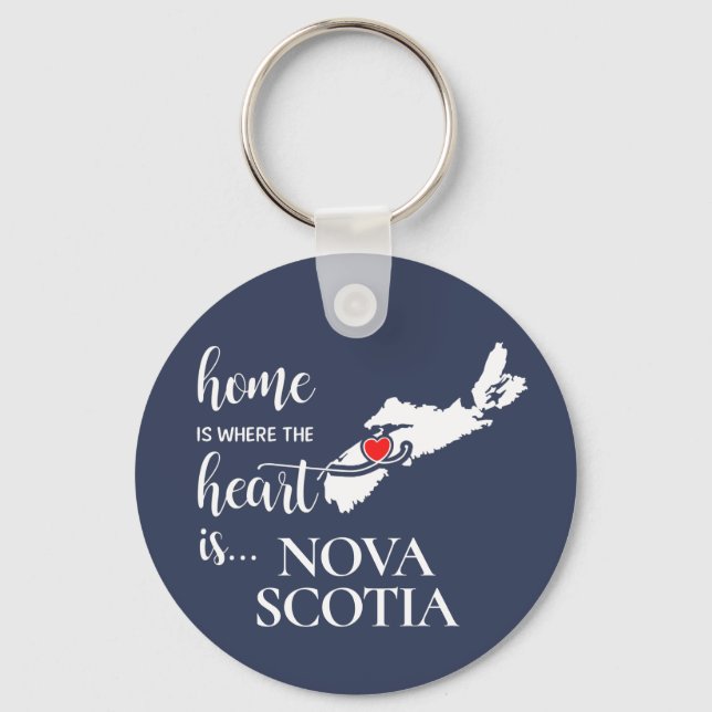 Nova Scotia home is where the heart is... Keychain (Front)