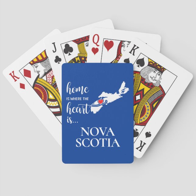 Nova Scotia home is where the heart is... Poker Cards (Back)