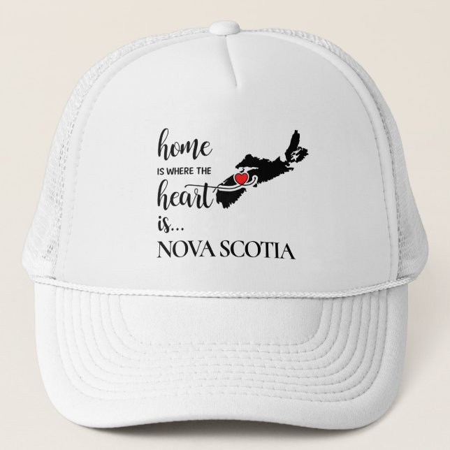 Nova Scotia home is where the heart is... Trucker Hat (Front)