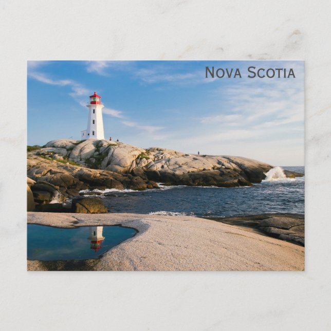 Nova Scotia Lighthouse Travel Photo Postcard (Front)