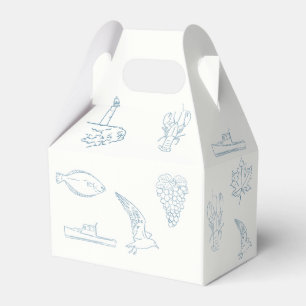 Nova Scotia line drawing wedding Favor Boxes