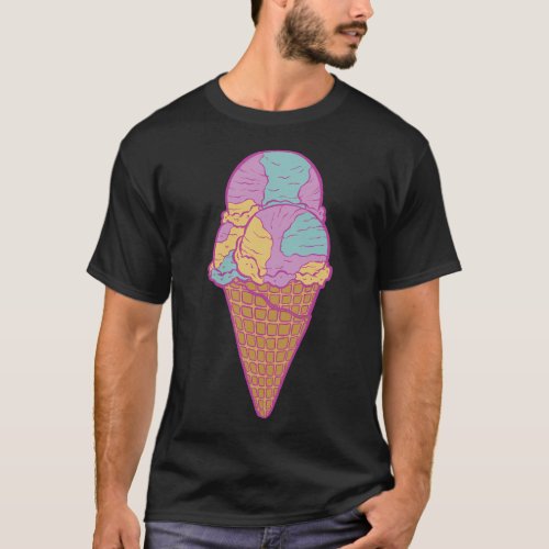 Nova Scotia Moon Mist Triple Scoop Ice Cream T_Shirt