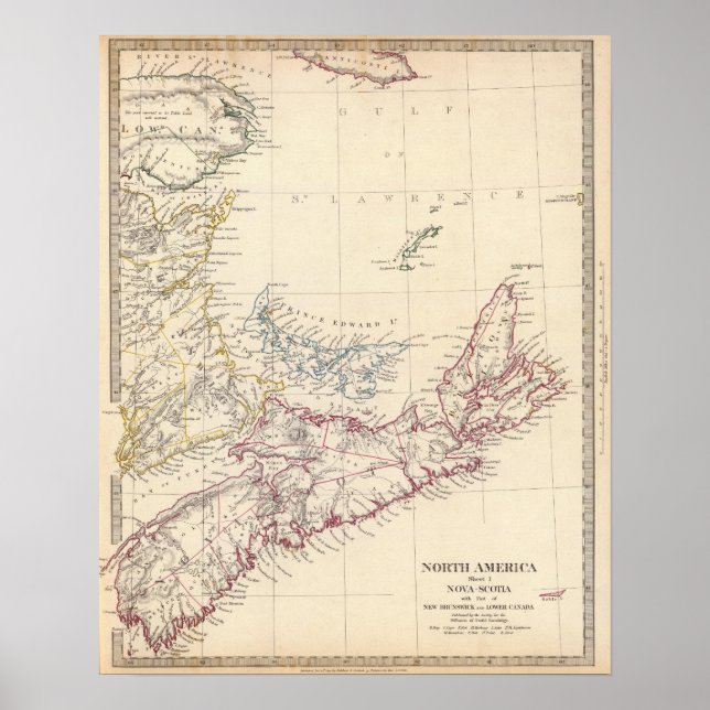 Nova Scotia, NB, Lower Canada Poster (Front)