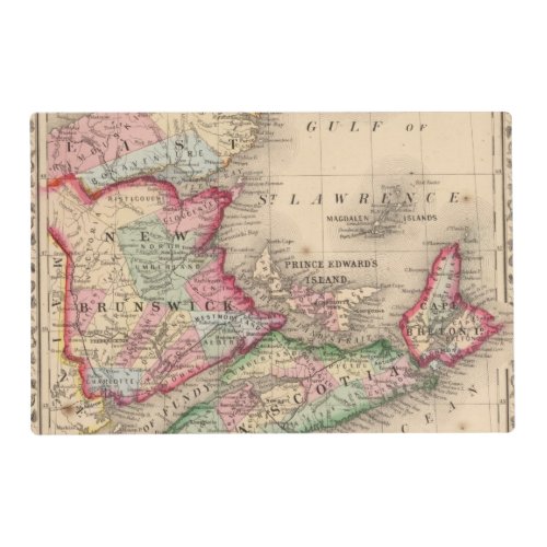 Nova Scotia New Brunswick Map by Mitchell Placemat