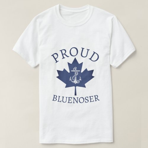 Nova Scotia Proud Bluenoser anchor maple leaf T_Sh T_Shirt