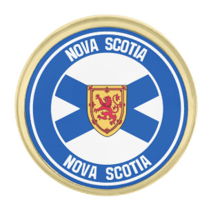 Nova Scotia Round Emblem Gold Finish Lapel Pin