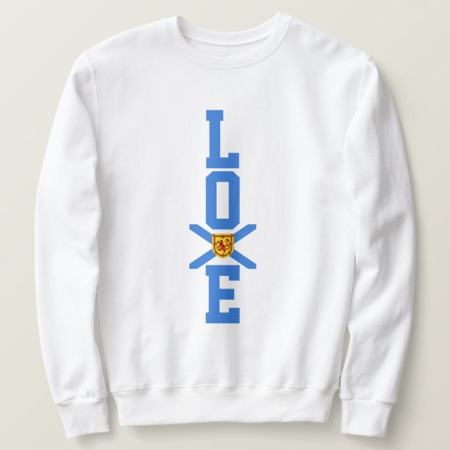 Nova Scotia shirt love flag sweater (Design Front)