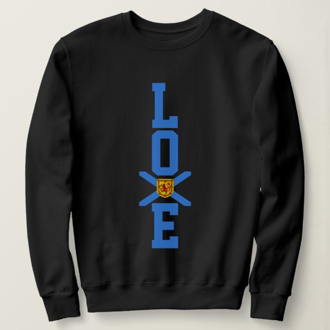 Nova Scotia shirt love flag sweater (Design Front)