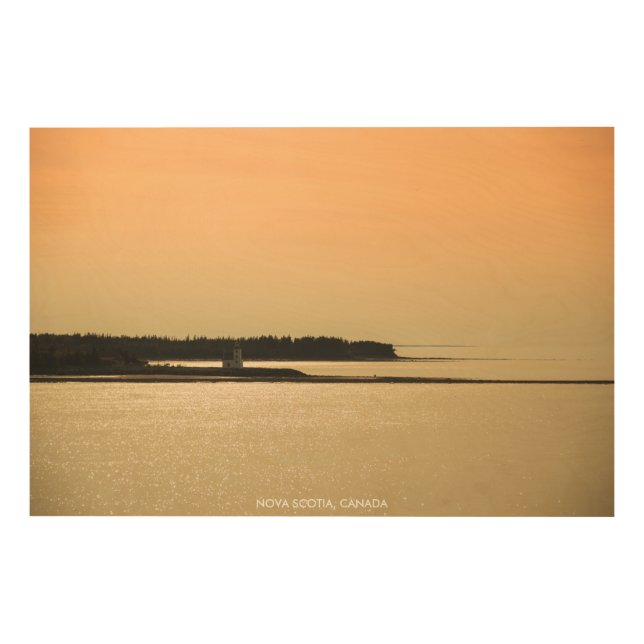 Nova Scotia Shoreline at Sunset Photograph Wood Wall Decor (Front)