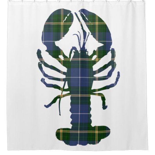 Nova Scotia Tartan Blue Shower Curtain Lobster Zazzle Com