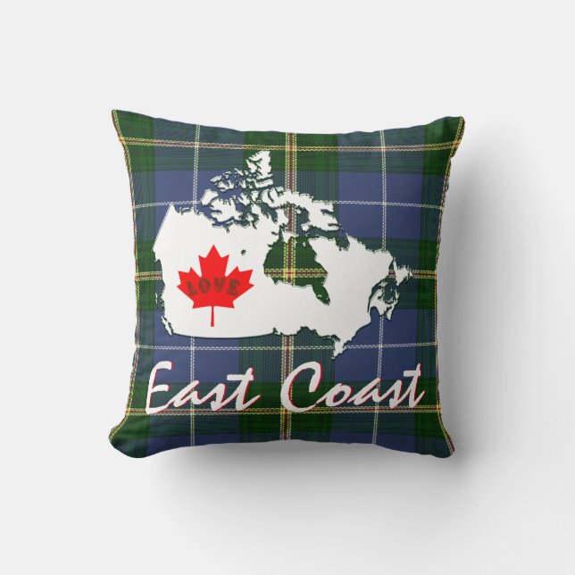 Nova Scotia tartan Customize love East Coast Throw Pillow (Front)