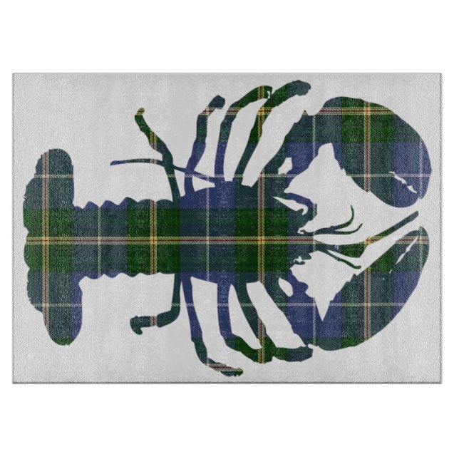Nova Scotia Tartan lobster cutting board (Front)