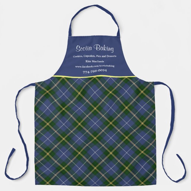 Nova Scotia Tartan Plaid Business Apron (Front)