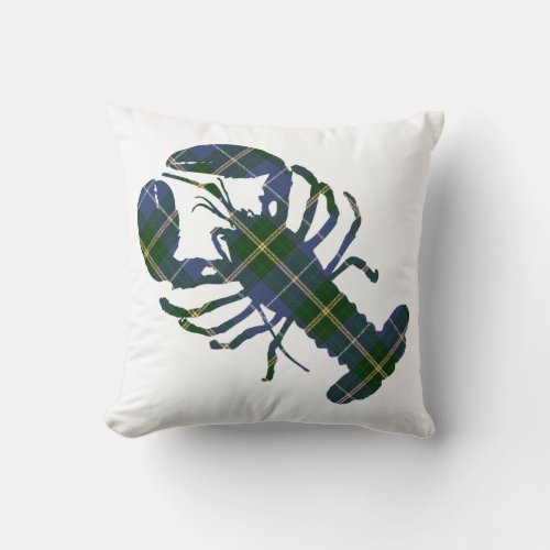 Nova Scotia Tartan Plaid Decorator Lobster pillow