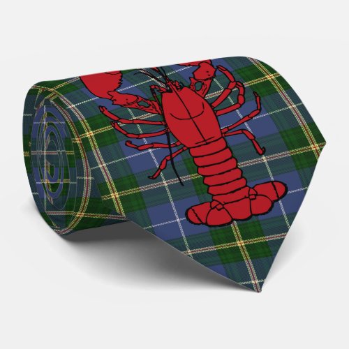 Nova Scotia Tartan tie plaid lobster