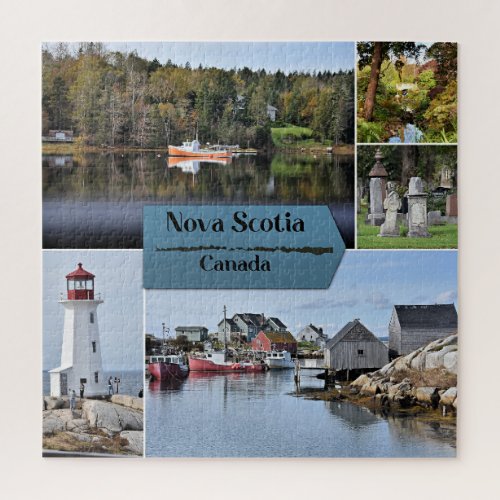 Nova Scotia Travel Poster Jigsaw Puzzle