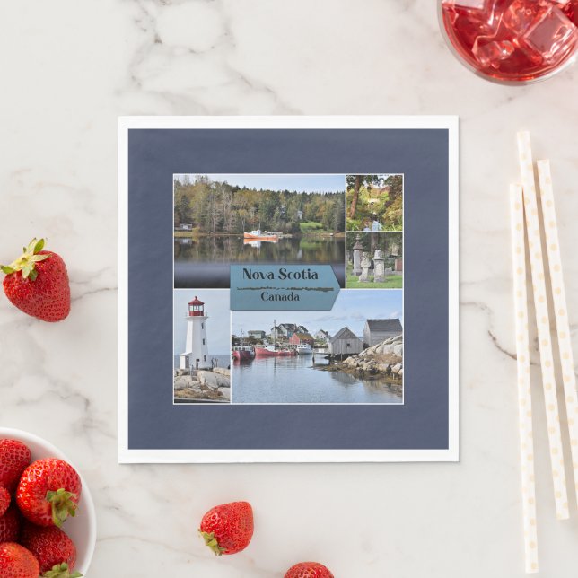 Nova Scotia Travel Poster, Napkins (Insitu)