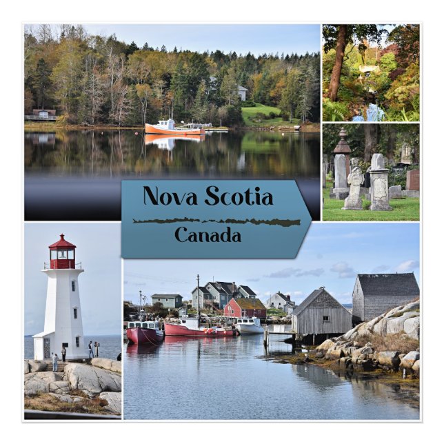 Nova Scotia Travel Poster, Photo Print (Front)