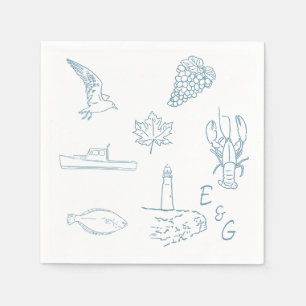 Nova Scotia wedding cocktail Napkins