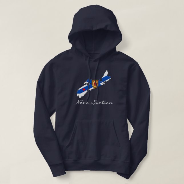 Nova Scotian Nova Scotia Halifax Dartmouth love Ho Hoodie (Design Front)