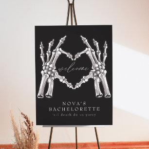 NOVA Skeleton Heart Hands Bachelorette Welcome Foam Board