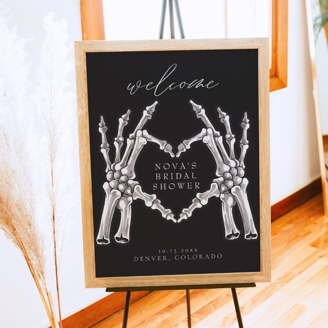 NOVA Skeleton Heart Hands Bridal Shower Welcome Po Poster (Creator Uploaded)