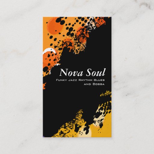 Customizable Nova Soul music Business Cards