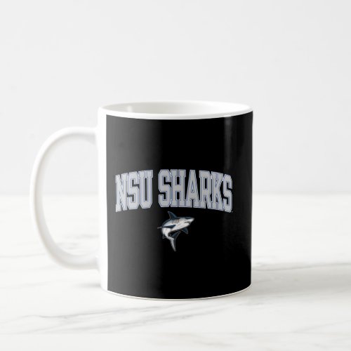 Nova Southeastern Sharks Arch Over Blue Coffee Mug