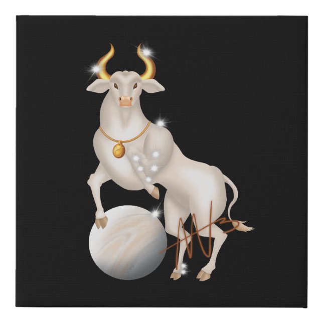 Nova Taurus Venus Zodiac Faux Canvas Print (Front)