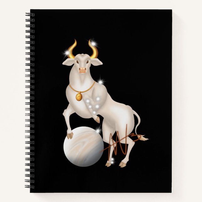 Nova Taurus Venus Zodiac Spiral Notebook (Front)