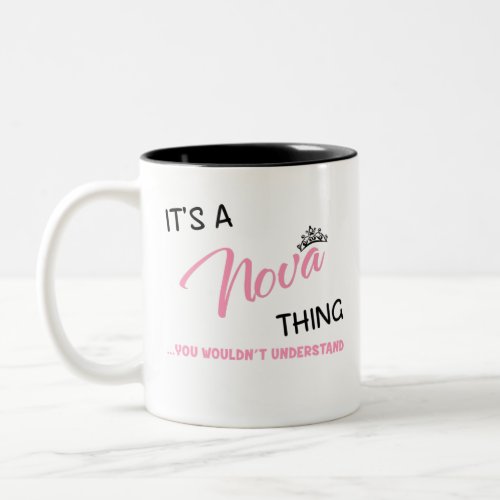 Nova think you wouldnt understand name Two_Tone coffee mug