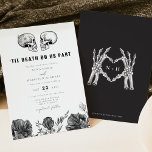 NOVA Til Death Gothic Skull Black Floral Wedding I Invitation<br><div class="desc">This wedding invitation features black hand-drawn graphite florals and a gothic skeleton sketch. Easily edit MOST wording to meet your needs. This wedding invitation is perfect for your Halloween fall or black floral skeleton inspired wedding.</div>