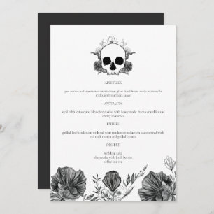 NOVA Til Death Vintage Gothic Skull Dinner Menu