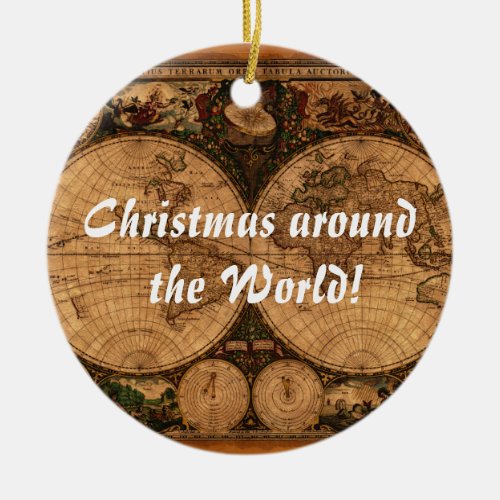 Nova Totius  Old World Map Christmas Ornament