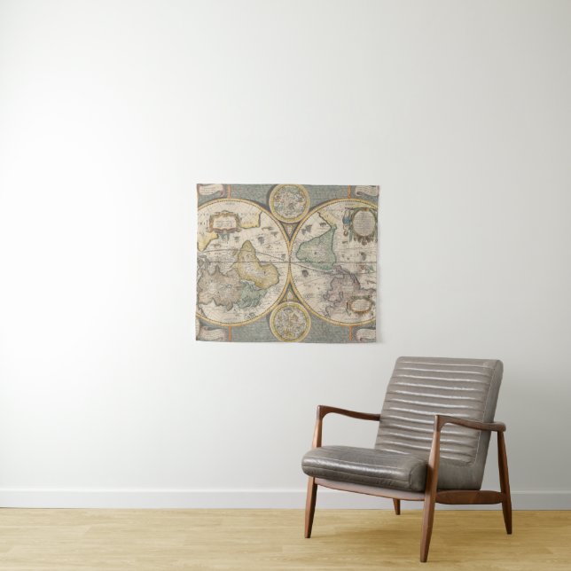 Nova Totius Terrarum Orbis Geographica Tapestry (In Situ (Horizontal))
