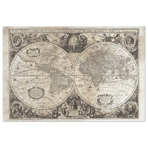 NOVA TOTIUS TERRARUM ORBIS GEOGRAPHICA TISSUE PAPER