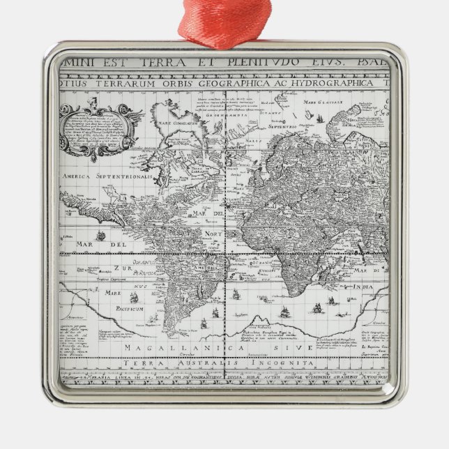 Nova Totius Terrarum Orbis Metal Ornament (Front)