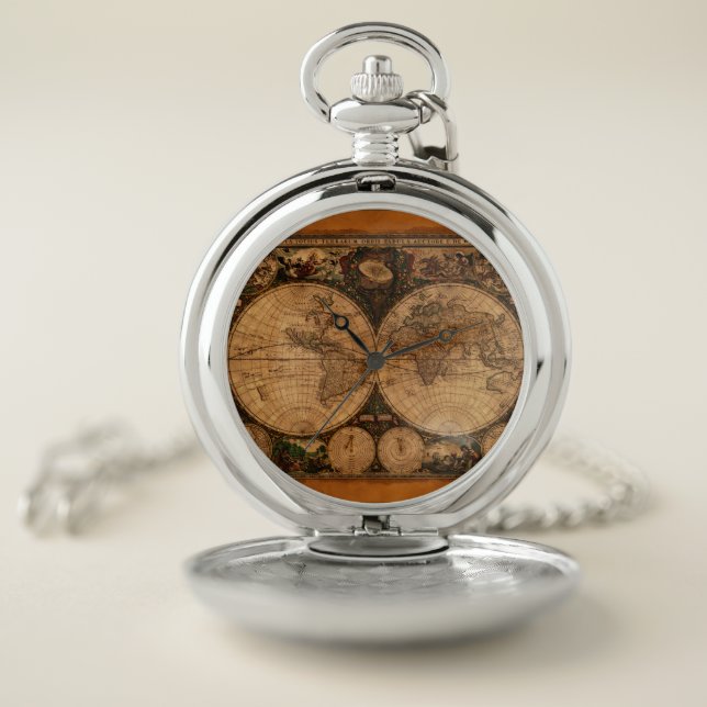 Nova Totuis Old World Map Pocket Watch (Inside)