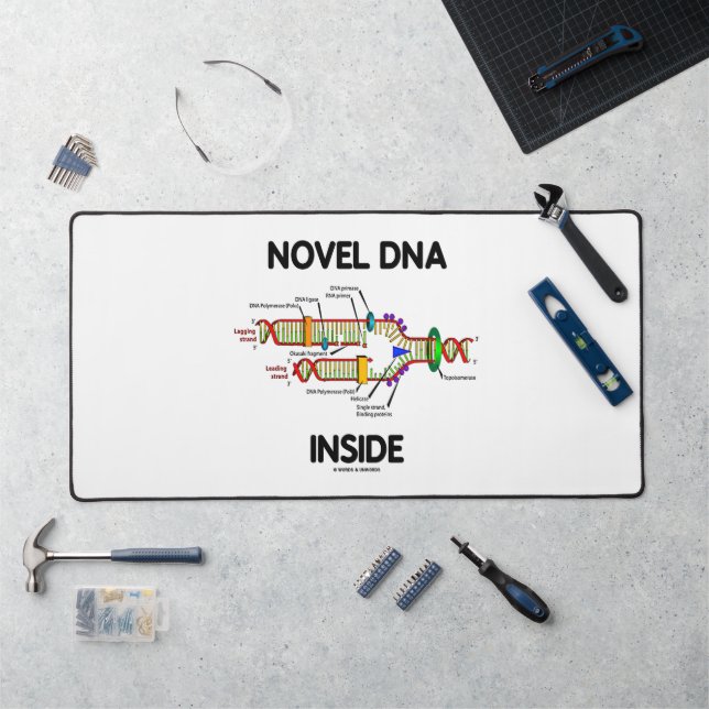 Novel DNA Inside Genetics Humor Desk Mat (Workstation)