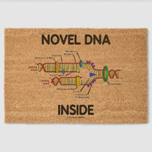 Novel DNA Inside Genetics Humor Fiber Doormat