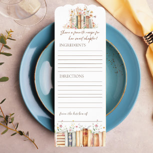 Novel Kind of Love Book-Themed Bridal Recipe Bookmarks