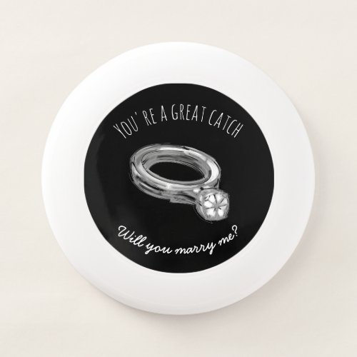 Novel Wedding Proposal Diamond Ring Wham_O Frisbee