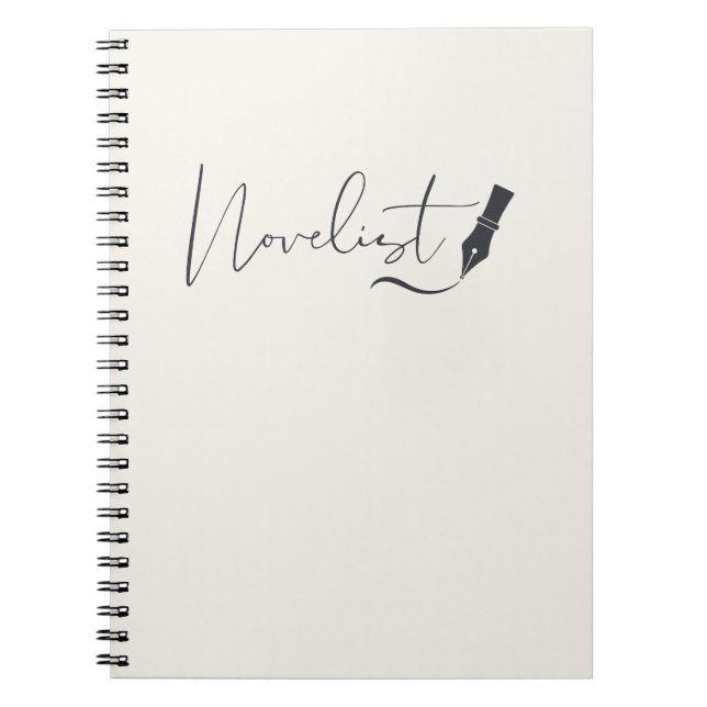 Novelist Script Notebook – Minimalist Writer Pen (Front)