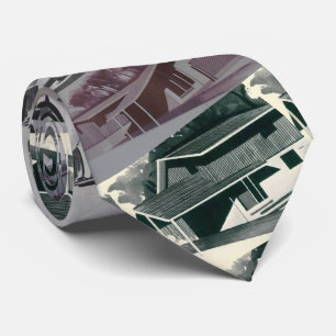 Novelty 1959 Mid-century Modern House Tie