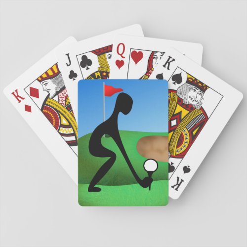 Novelty Alien Golf Classic Playing Cards