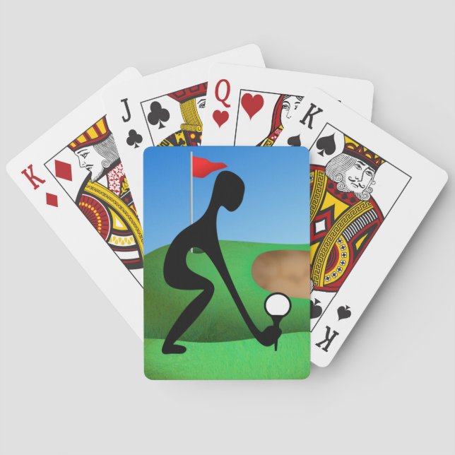 Novelty Alien Golf Classic Playing Cards (Back)