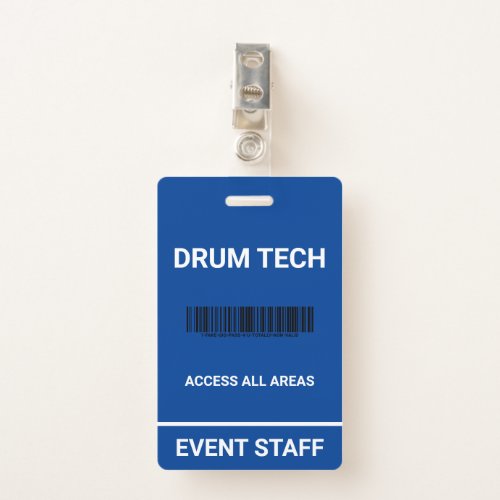 Novelty Back Stage Pass Badge