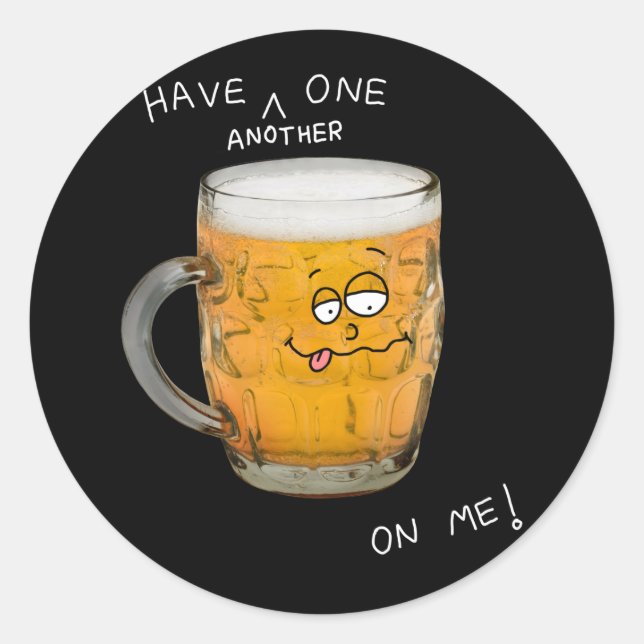 novelty beer monster sticker (Front)